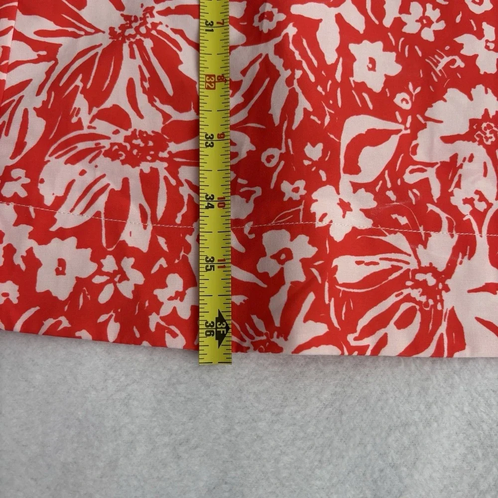 Krimson Klover Dress Tropical Built in Bra Coral Orange Pockets Sporty Sz Large - Picture 12 of 12